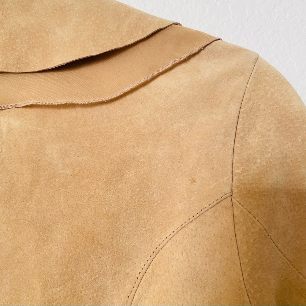 NWT Dialogue woman’s genuine leather jacket size Small openfront feminine winter - Picture 9 of 9